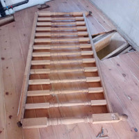 pre-built solid oak railings, banister sets, 7' x 3', 31" x 3'