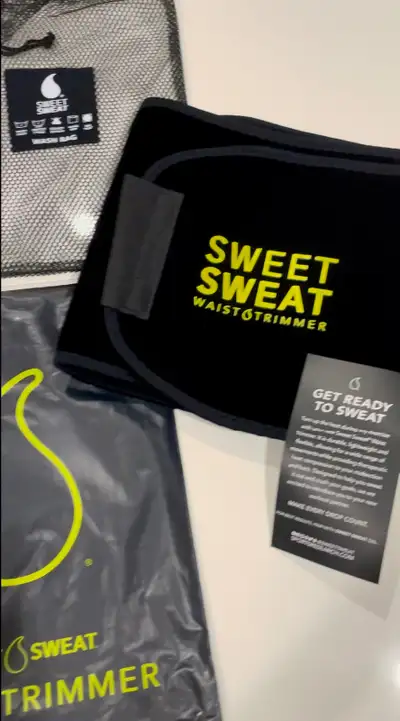 New ! Sweet Sweat Waist Trimmer. Unisex. Size Large. w Mesh Bag., View more