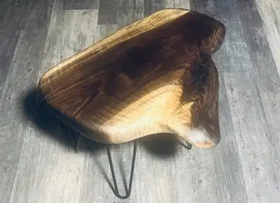 live edge black walnut coffee table , View more