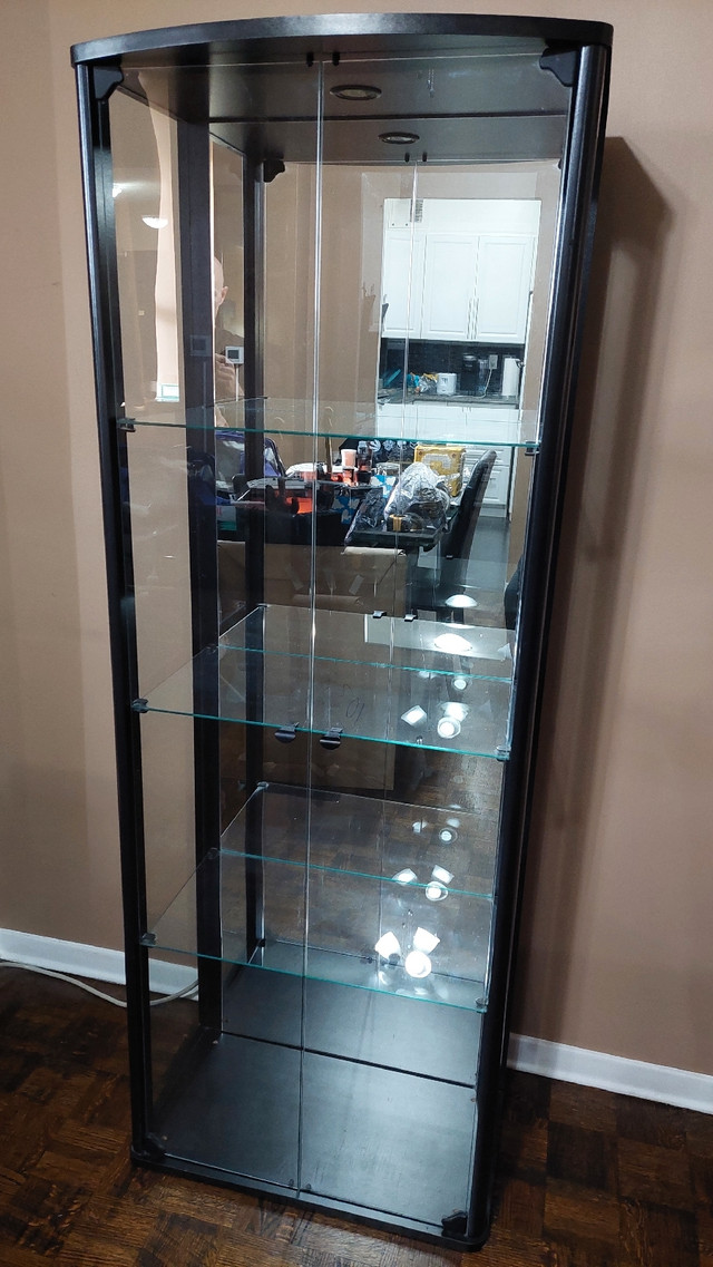 Glass Display Cabinet - Mirrored backing | Hutches & Display Cabinets |  City of Toronto | Kijiji