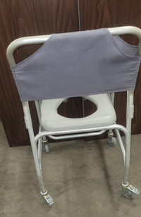 Drive Med Lightweight Portable Shower Commode Chair with Casters