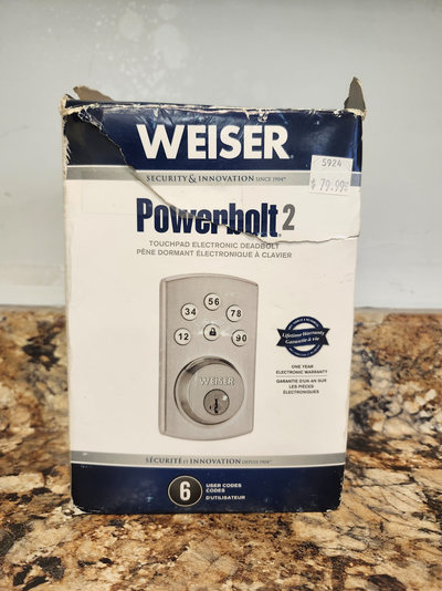 Weiser Powerbolt 2 Touchpad Electronic Deadbolt (#5924), View more