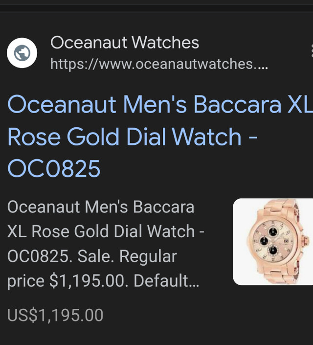 Men's OC0825 Baccara XL Analog Display Quartz ( rose gold) in Jewellery & Watches in London