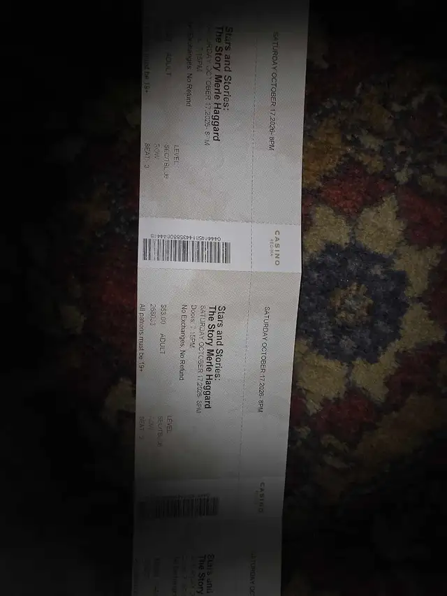 ticket's Merle Haggard 594166530463518721