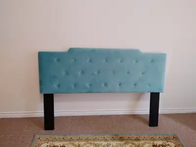Turquoise Velvet Headboard, View more
