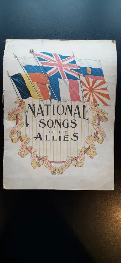 "National Songs(Anthems)of the Allies" pub 1914 -  Piano vocal, View more