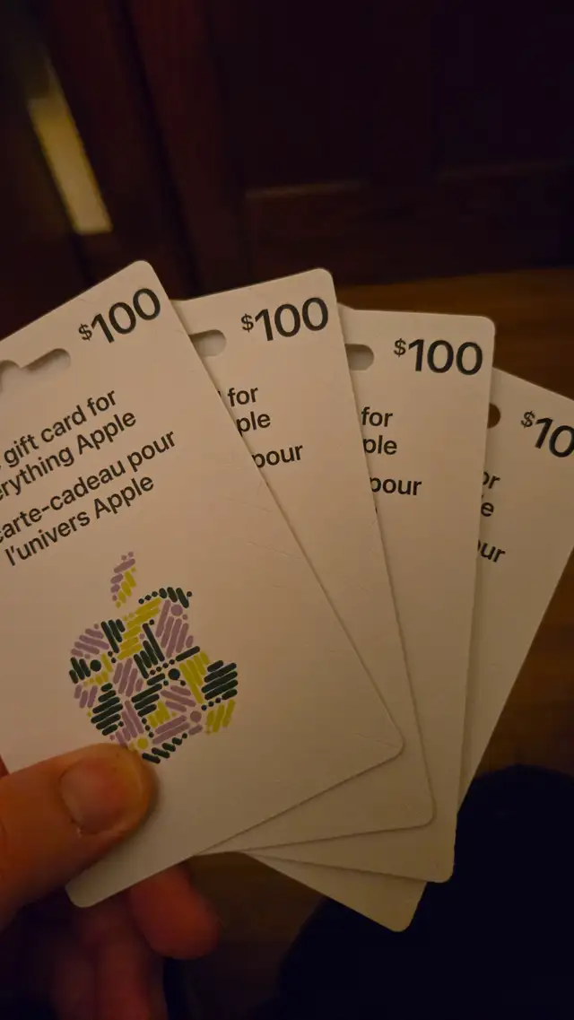 100 Dollar Apple Cards $90 each or $340 for all four in Other in Kitchener / Waterloo - Image 2