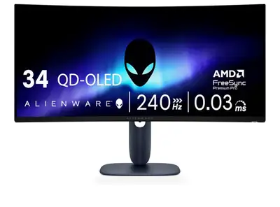Alienware AW3425DW 34” 240Hz QD-OLED Curved Gaming Monitor , View more