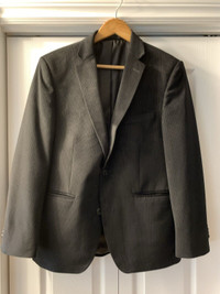 Men’s black pinstriped soft corduroy sport coat by Moore’s