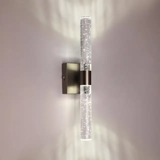 JC TOPA Modern Wall Sconces, 2-Light Dimmable LED Crystal Wall L in Indoor Lighting & Fans in Gatineau - Image 2