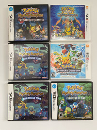Pokemon Mystery Dungeon DS and 3DS $50 Each