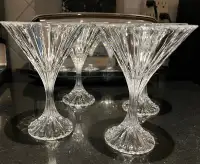 Set of 4 dessert crystal glasses mikasa park lane