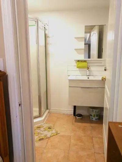 One basement bedroom with own shower & bathroom is available for rent in detached house at South End...