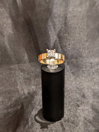 Women's 14K Gold Custom Made Engagement Ring w Appraisal ~Size 8
