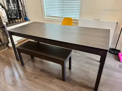 IKEA Extendable Dining Table & Bench, View more