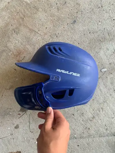 blue Rawlings baseball helmet , View more