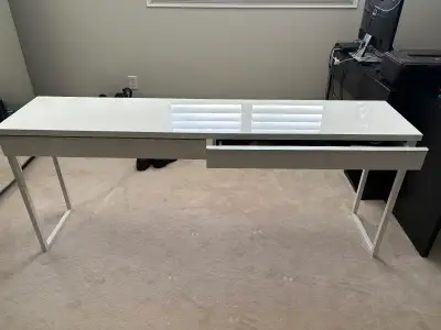 IKEA white desk with two drawers, View more