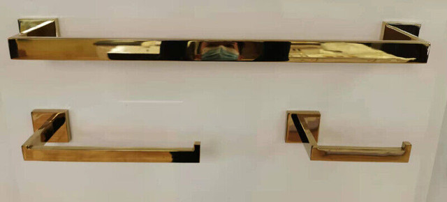 Bathroom 3 pieces ACC set Black/Gold Stainless Steel in Hardware, Nails & Screws in City of Toronto - Image 3