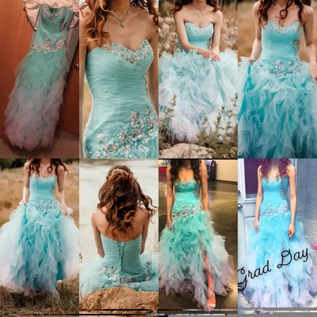 Ombré grad dress with leg slit in Women's - Dresses & Skirts in Medicine Hat - Image 3