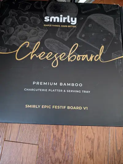 SMIRLY Charcuterie Board, Bamboo Cheese Board Set, View more