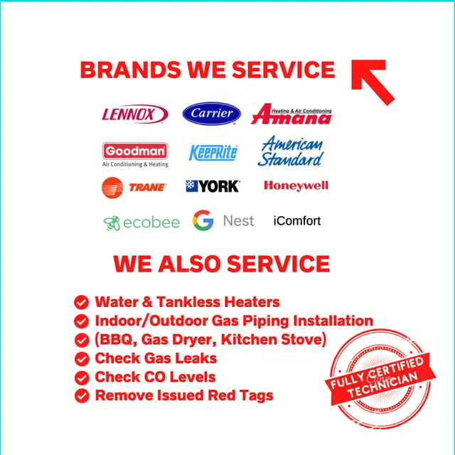 ✅ FURNACE REPAIR/INSTALL ✅ WATER HEATER  ✅ GAS STOVE PIPING62866659997570121