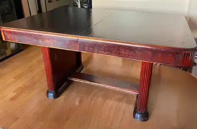Vintage Solid Wood Dining Table – Great Refinishing DIY Project, View more