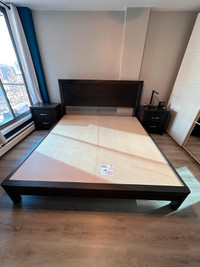 King bedroom set - 5 pieces - Solid wood