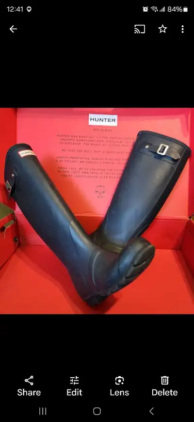 SALE!! Previously listed for $100, now $80 (great deal). New ish (only wore twice). High Navy Boot (...