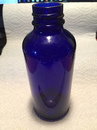 Vintage Cobalt Blue "Bromo Seltzer" Embossed Bottle