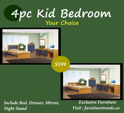Huge Sale on 4pc Kid Bed Start From $599.99, View more