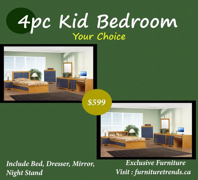 Huge Sale on 4pc Kid Bed Start From $599.99 in Beds & Mattresses in Peterborough - Image 2