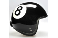 DAVIDA Moto Eight Ball Motorcycle Helmet Open Face XS