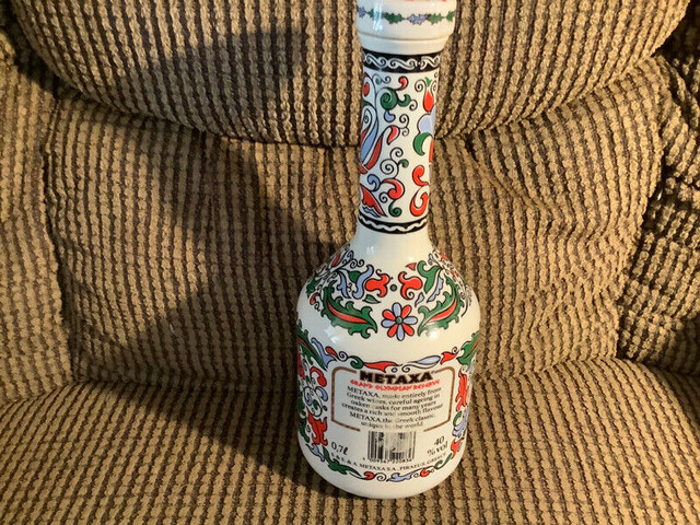 Vintage 100th Anniversary Metaxa Handmade Porcelain Bottle in Arts & Collectibles in Belleville - Image 3