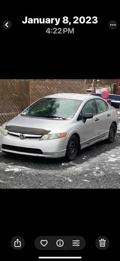 Grey little running car has scratches and marks great on gas has new all season on it and comes with...