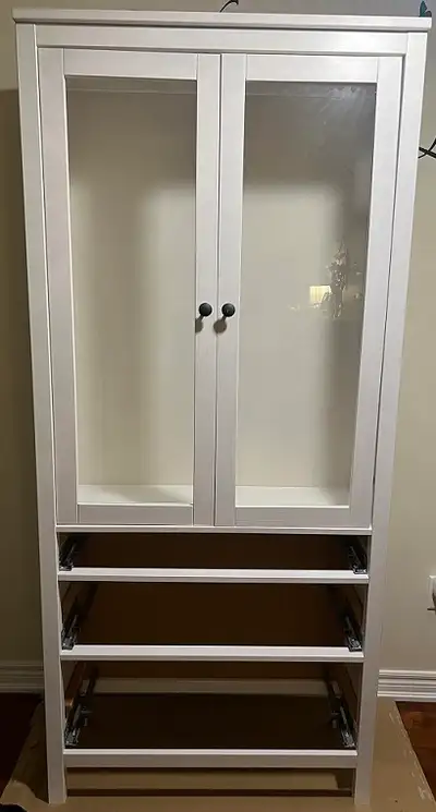 IKEA HEMNES Glass-door cabinet, View more