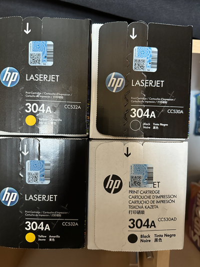 HP Colour Printer cartridges 4 for $199, View more