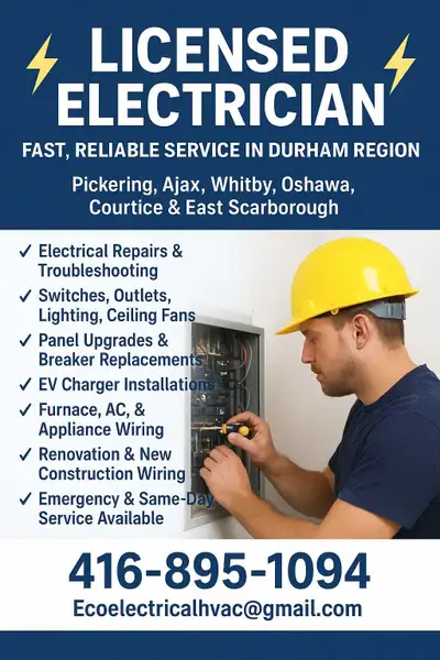 Electrical , Electrician , Durham , East Scarborough, View more