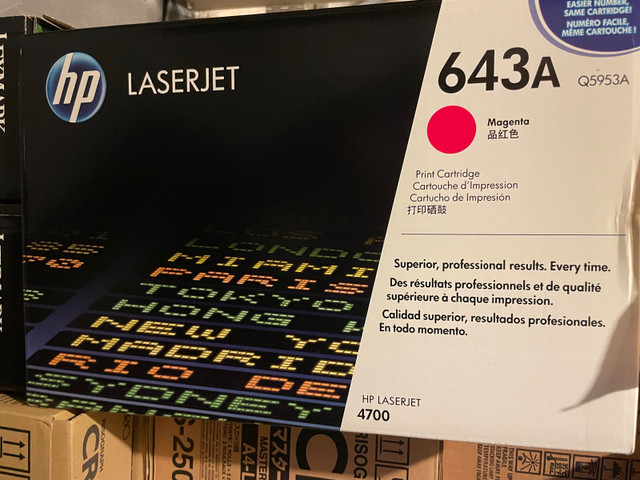 HP 643A (Q5950A) Original LaserJet Toner Cartridges (Set of 4) in Printers, Scanners & Fax in City of Toronto - Image 2