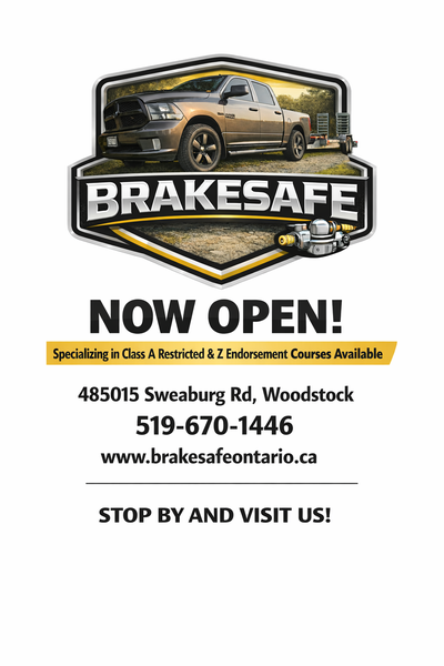 Z ENDORSEMENT (AIR BRAKE) TRAINING – NOW ENROLLING! Brake safe Ontario – Woodstock, ON Get your Z En...