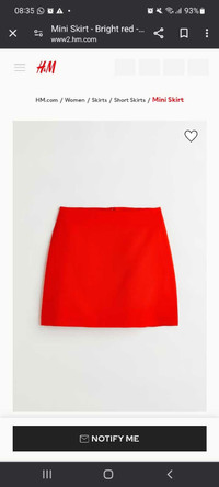 HnM Mini Skirt - Red 
