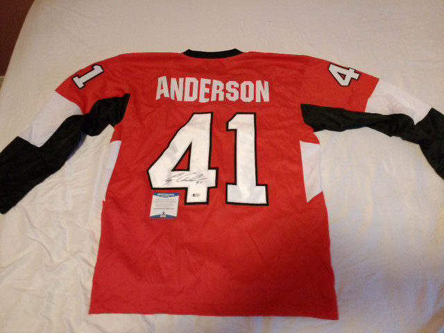 Autographed Craig Anderson Ottawa Senators Jersey with COA in Arts & Collectibles in Sudbury