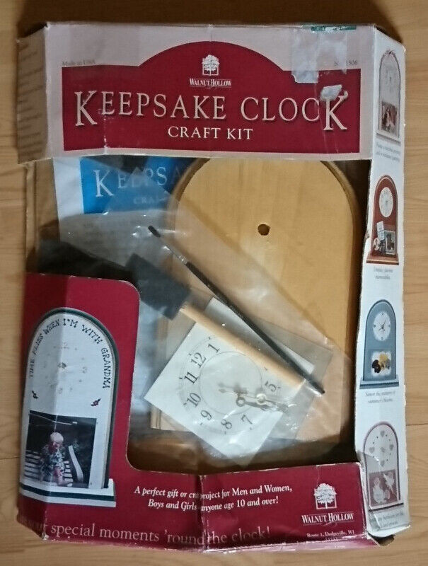 Wooden  Keepsake Clock Craft Kit By Walnut Hollow in Hobbies & Crafts in Oshawa / Durham Region