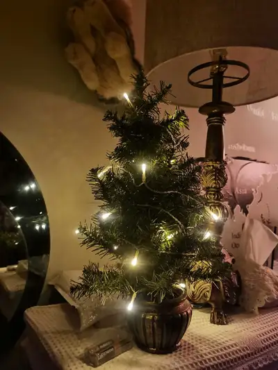 desktop christmas tree with lights, View more