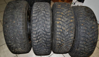 $375/FOUR P225/65R17 Studded Winter Tires, on Rims/GREAT SHAPE!