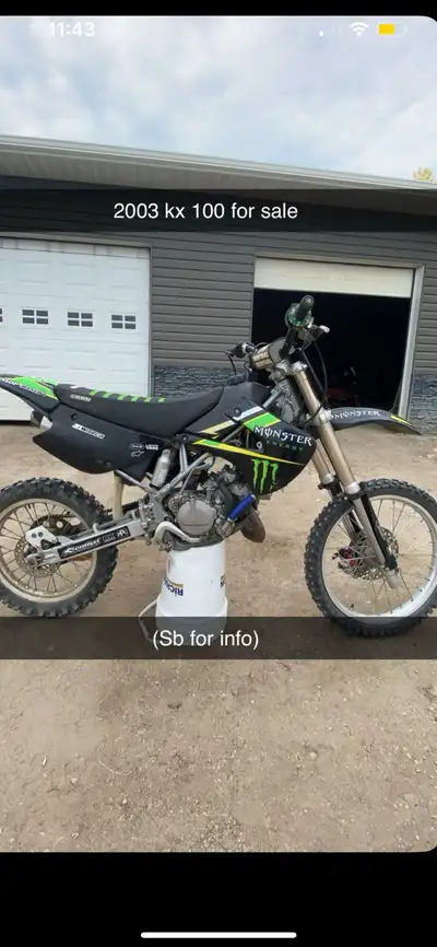 2003 kx100 brand new front tire fresh rebuild new sprockets aftermarket graphics and renthal bars wi...