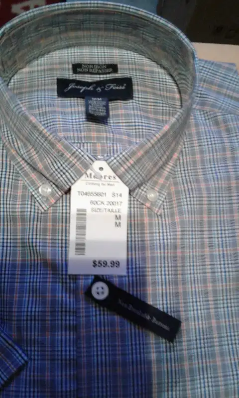 New Men's  Joseph & Feiss Short Sleeve Shirt With Tags Size M in Men's in Dartmouth - Image 4
