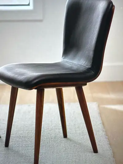 Sede Leather Dining Chairs - Walnut and Black, View more