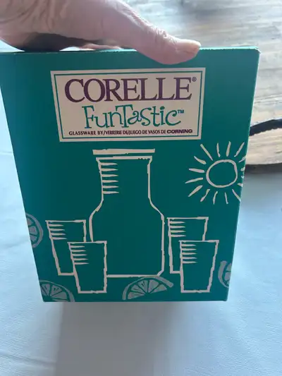 corelle glasses and decanter set, View more