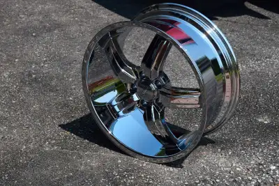 New, see last photo for size I had rubber mounted on the rims just to find out they didn't work with...