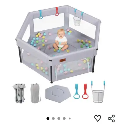Foldable Baby Playpen With Mat, View more
